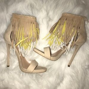 Aldo Heels with Fringe Style Shoes Size 5